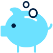 Savings piggy bank icon